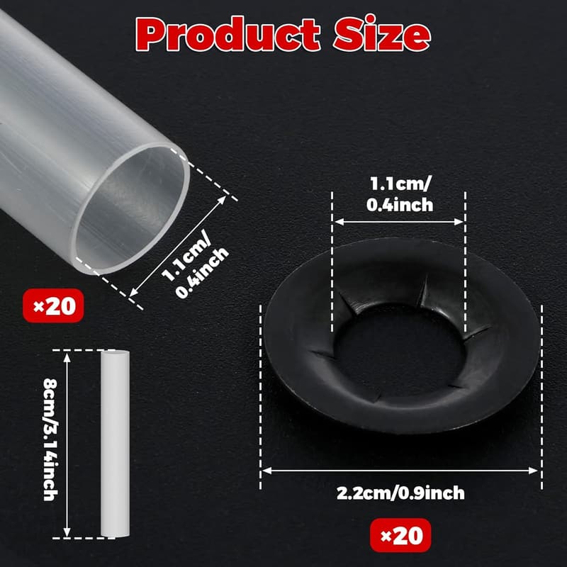 Heavy-Duty Garage Door Roller Wheel Replacement Set - 20 Pcs