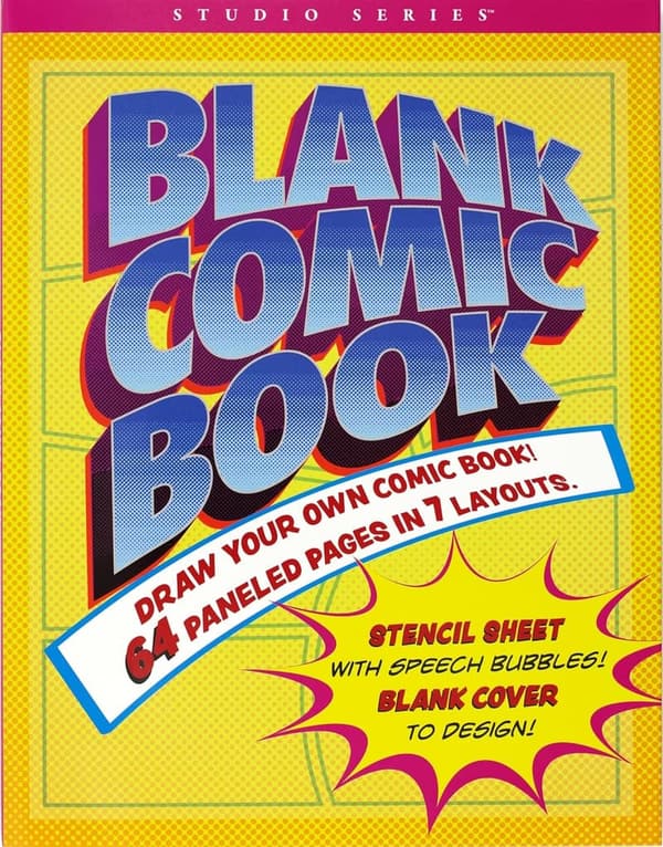 Blank Comic Book with Bonus Stencil and Cover