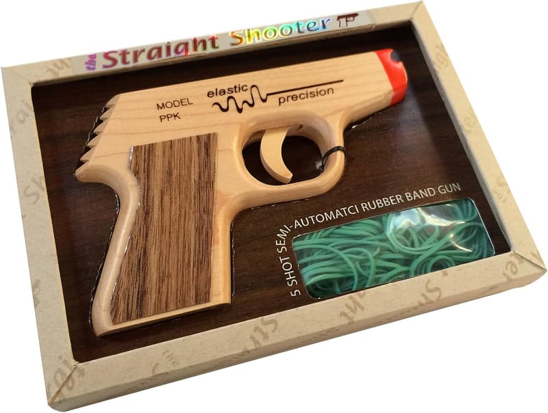 Rubber Band Gun - Hardwood Rapid-Fire Semi-Automatic