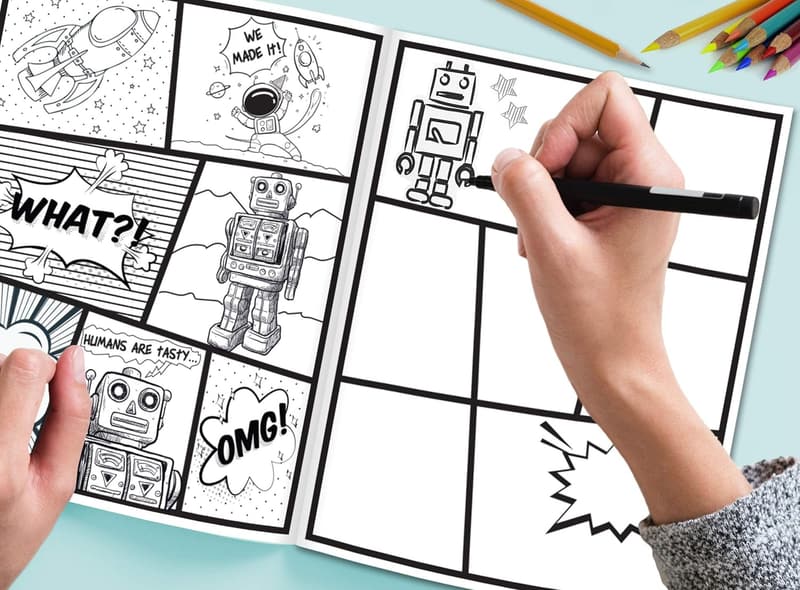 Blank Comic Book Set | 5 Templates for Kids' Creativity
