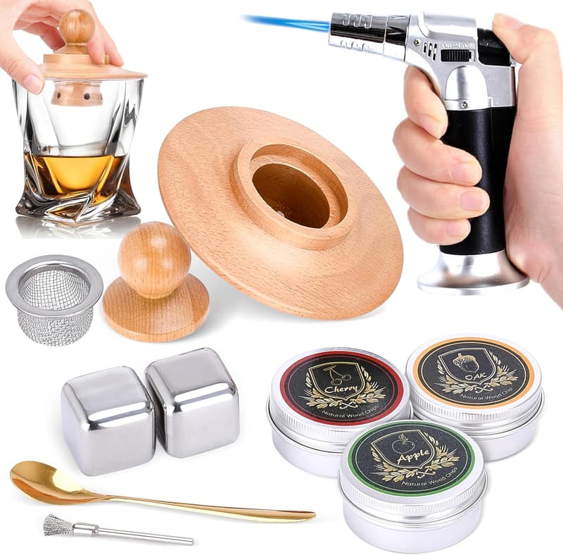 Whiskey Smoker Kit with Torch - Perfect Gift for Men & Dads