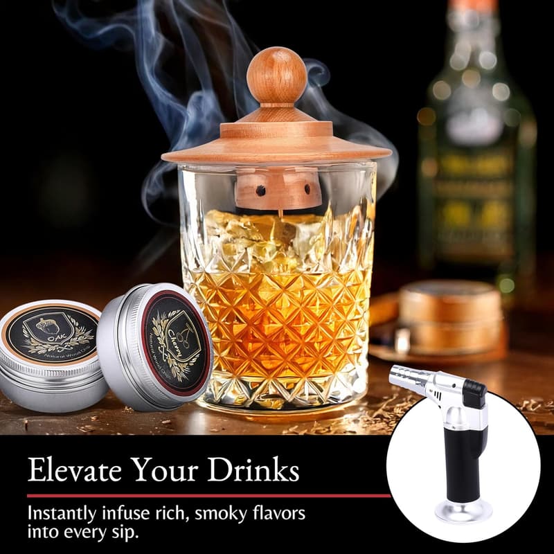 Whiskey Smoker Kit with Torch - Perfect Gift for Men & Dads