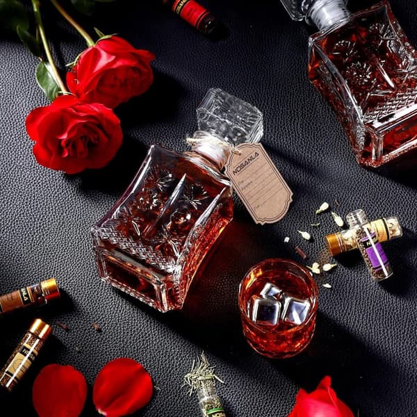 DIY Alcohol Infusion Kit with Glass Bottle & Stones for Men