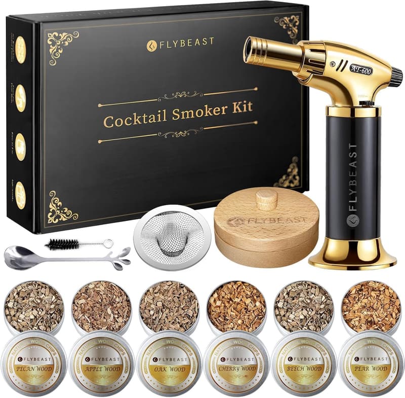 Whiskey Cocktail Smoker Kit with 6 Flavor Wood Chips