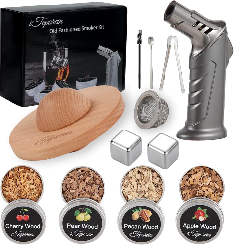 Old Fashioned Whiskey Smoker Kit for Men - Perfect Gift Set