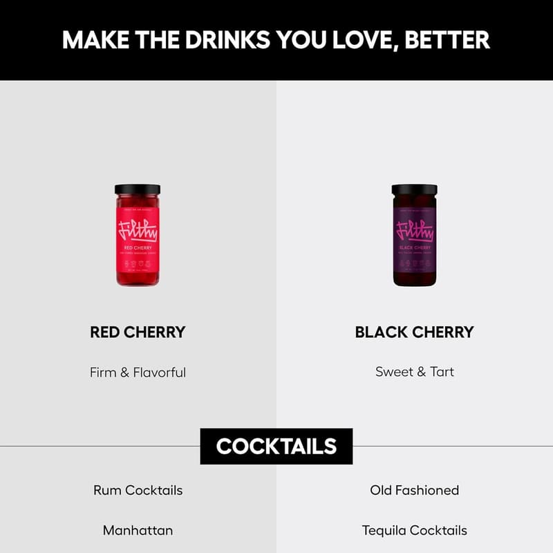 Premium Black Cherry Whiskey Cocktail Kit for Old Fashioneds