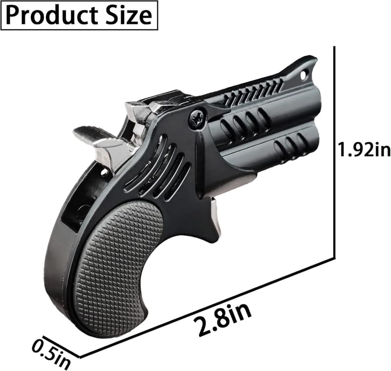 Black Rubber Band Gun Keychain - Creative Decorative Pendant