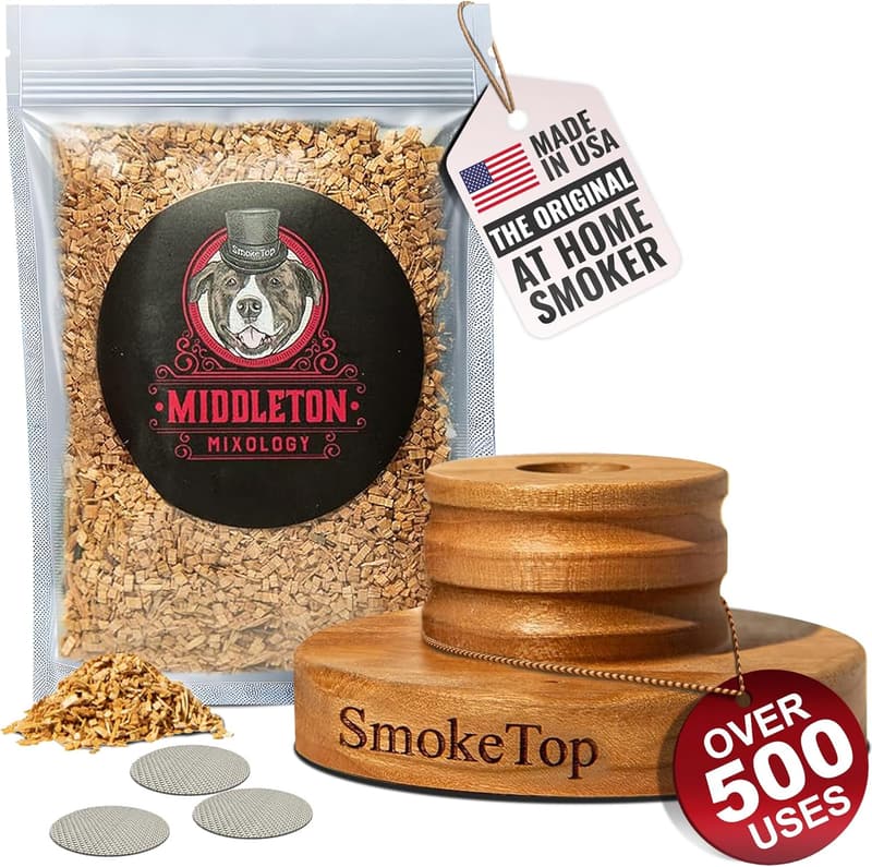 Cocktail Smoker Kit for Whiskey & Bourbon With Wood Chips