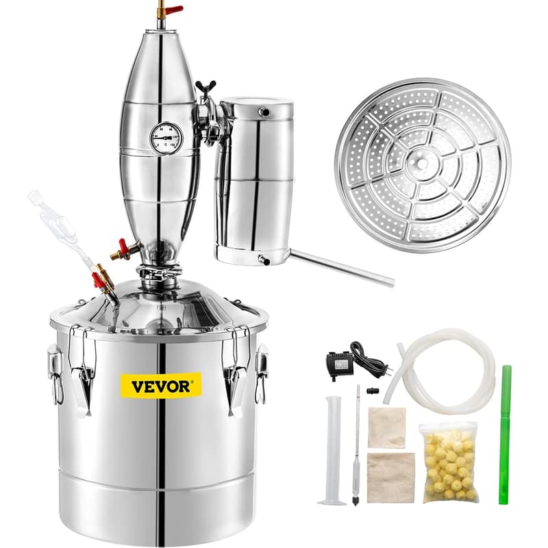 VEVOR 18.5Gal Alcohol Still Kit with Ceramic Balls for Distilling