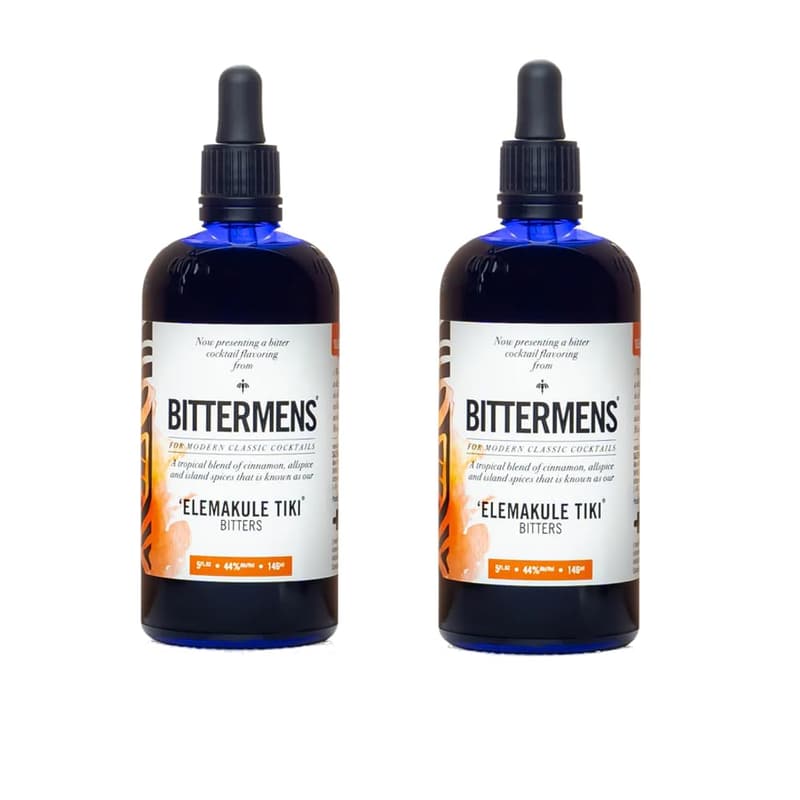 Tiki Bitters 5oz (Pack of 2) - Ideal for Cocktails and Tiki Drinks