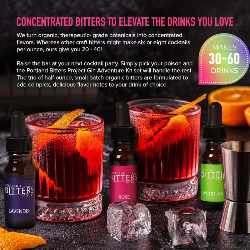 Gin Adventure Kit with Organic Bitters – 1.5 fl oz