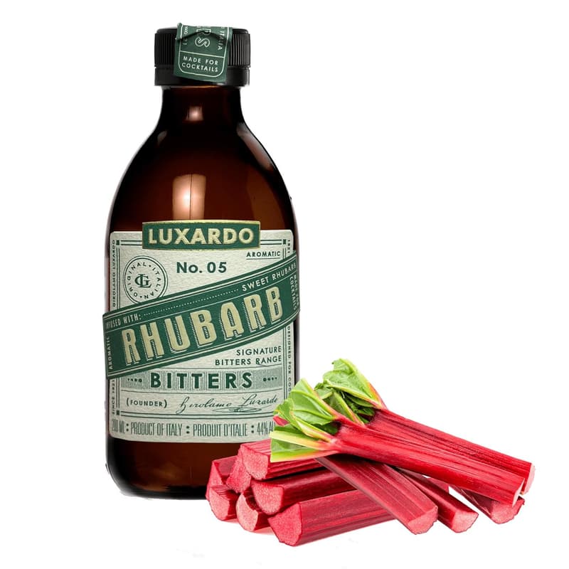 Aromatic Rhubarb Cocktail Bitters, 200 ml - Product of Italy