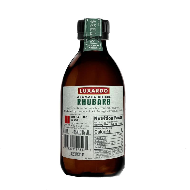 Aromatic Rhubarb Cocktail Bitters, 200 ml - Product of Italy