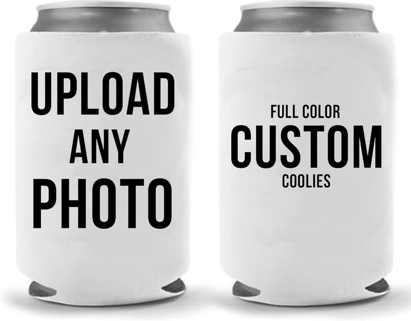 Camouflage Can Cooler - Blue Green Pink Neoprene Hugger