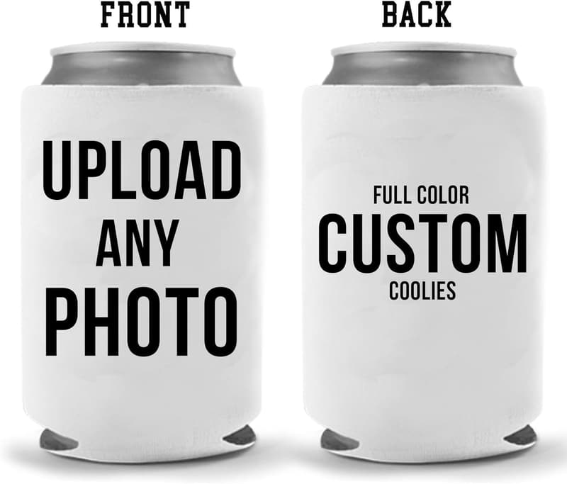 Camouflage Can Cooler - Blue Green Pink Neoprene Hugger