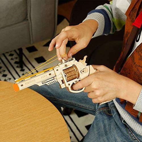 ROKR 3D Wooden Puzzle Rubber Band Gun Craft Kit