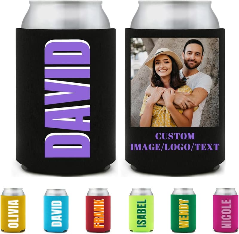 Personalized Can Cooler - Custom Monogrammed Drink Sleeves