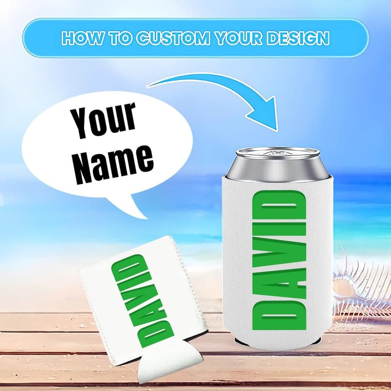 Personalized Can Cooler - Custom Monogrammed Drink Sleeves