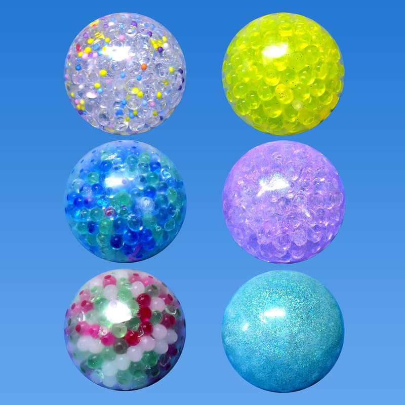 DIY Stress Ball Kit - 10 Balloons, Gel Beads & Foam Particles