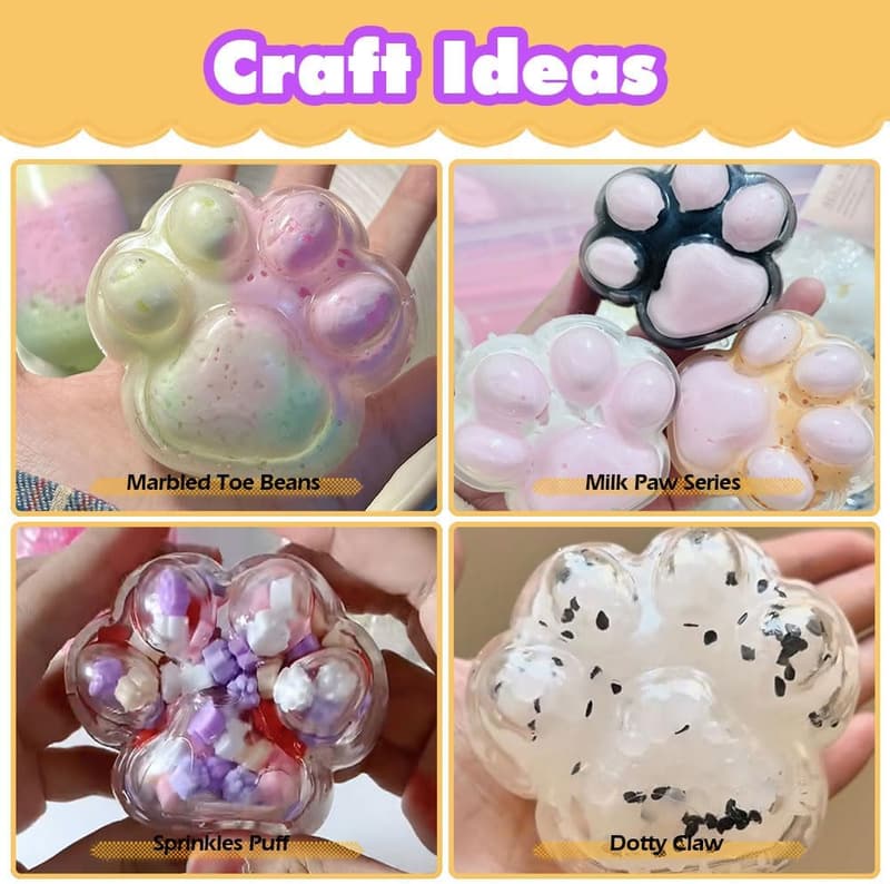 DIY Cat Paw Slime Stress Ball Maker