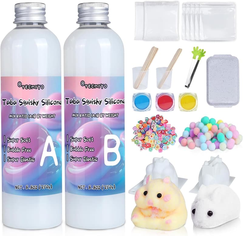 DIY Squishy Kit with AB Liquid Silicone for Beginners