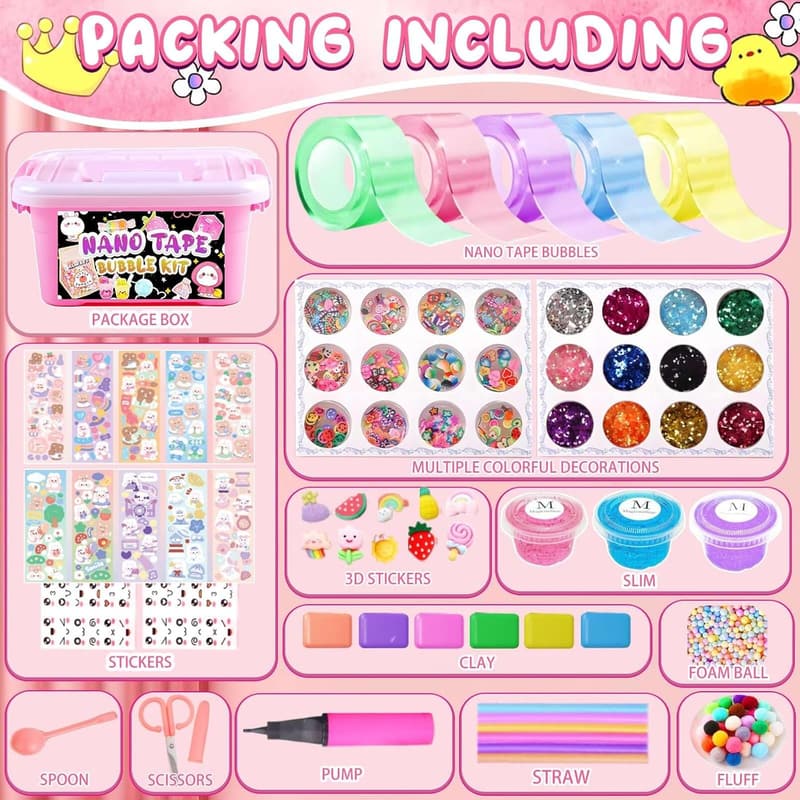 DIY Squishy Bubble Maker Kit for Kids 4+ Years