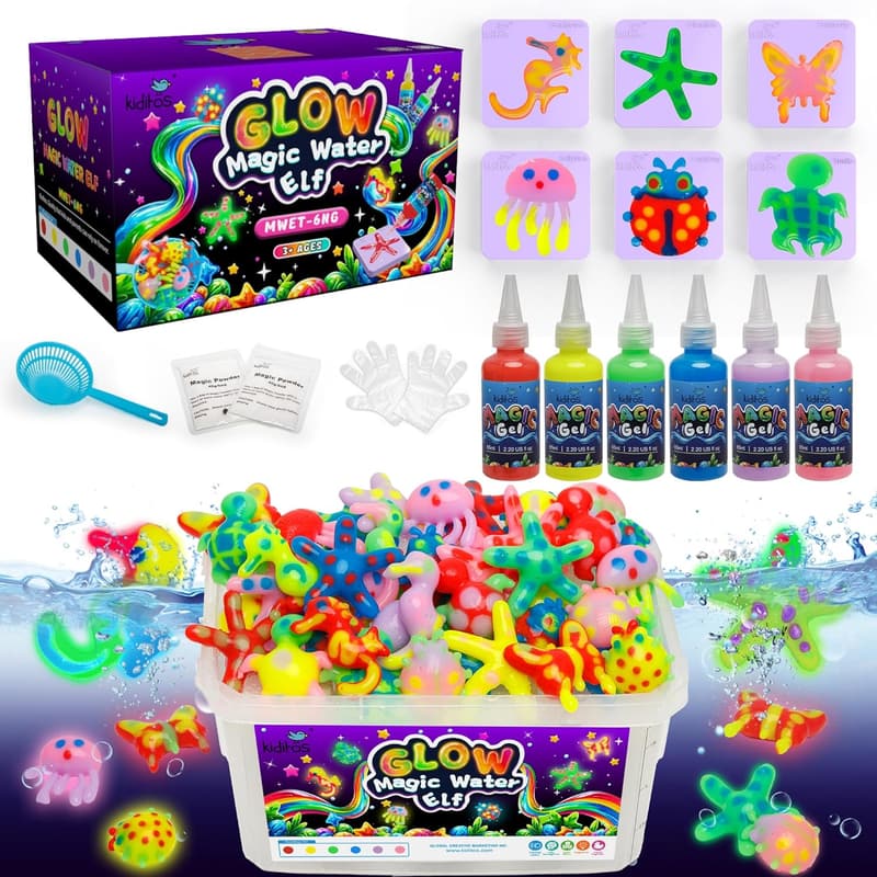 Glow in the Dark Aqua Fairy Water Gel Toy Kit for Kids 3+