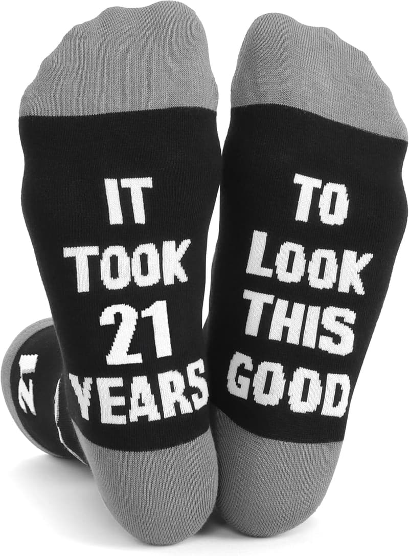 Funny Black Cotton Socks for His 40th, 50th, or 60th Birthday
