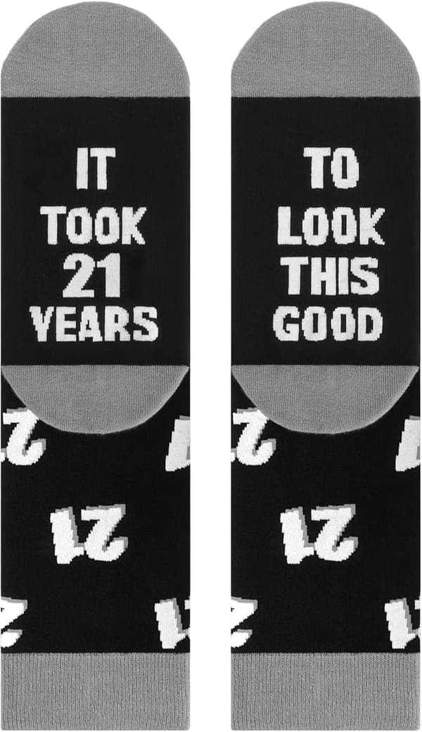 Funny Black Cotton Socks for His 40th, 50th, or 60th Birthday