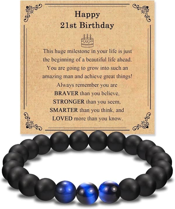 13th to 60th Birthday Bracelet Gift for Men and Boys