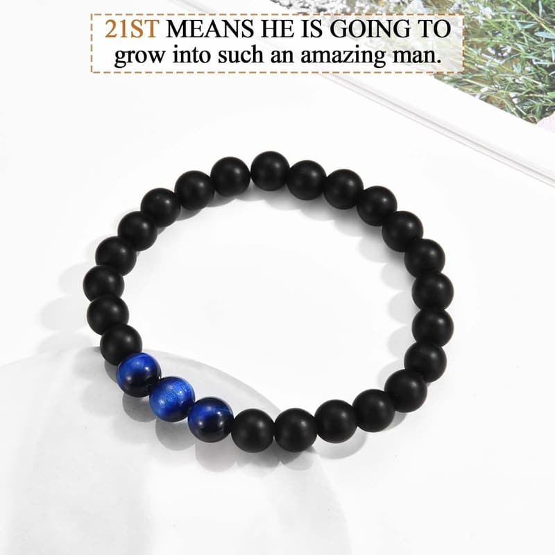 13th to 60th Birthday Bracelet Gift for Men and Boys