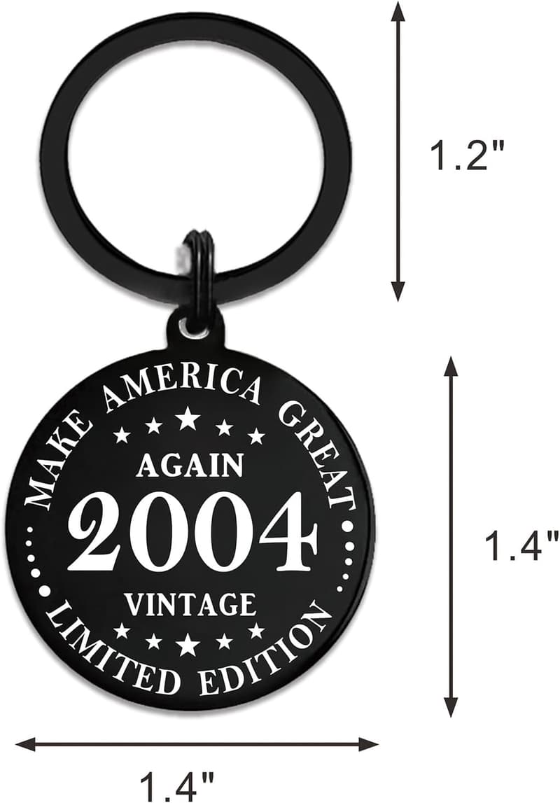 21st Birthday Keychain Gift for Him/Her - 2004 Design