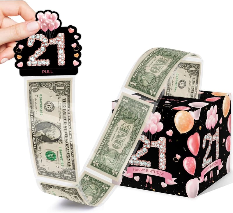21st Birthday Gift Box Set - 35PCS Money Gift Bags for All