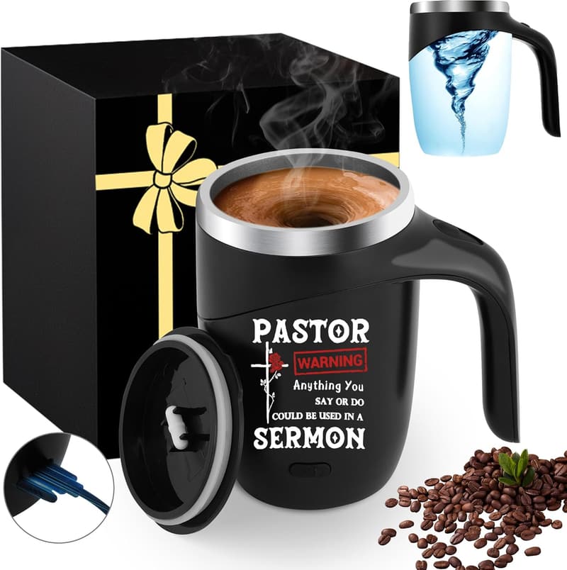 Funny Magnetic Stirring Coffee Mug - Insulated for Adults
