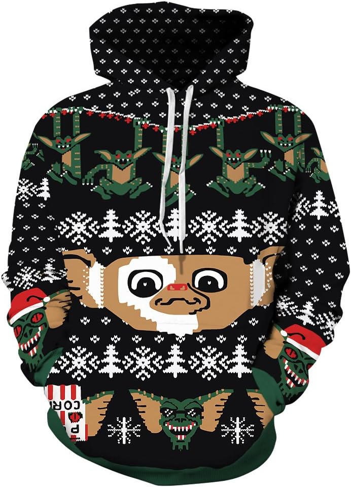 Unisex 3D Christmas Sweatshirt with Kangaroo Pocket