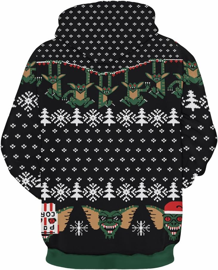 Unisex 3D Christmas Sweatshirt with Kangaroo Pocket