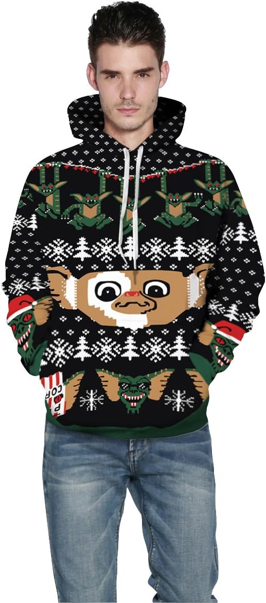 Unisex 3D Christmas Sweatshirt with Kangaroo Pocket