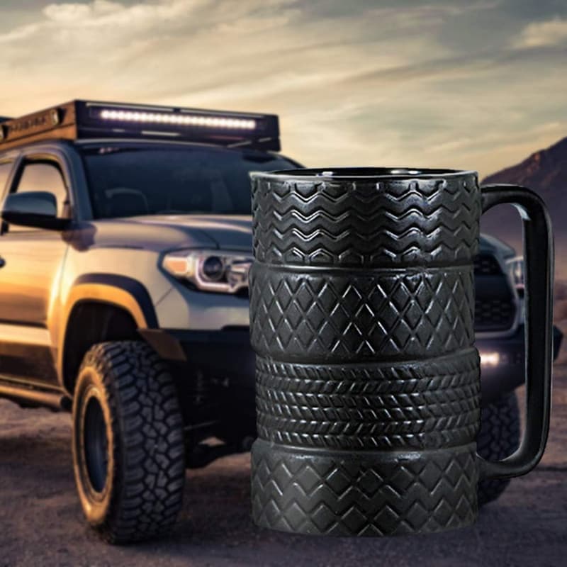 Dad's Ceramic Tire Coffee Mug - Perfect Gift for Birthdays & Holidays