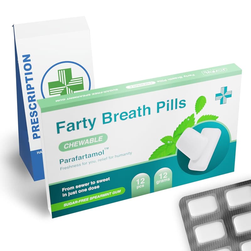 Funny Gag Gift: Farty Breath Chewing Gum for Adults