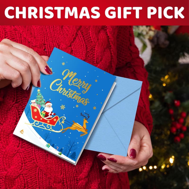 Xmas Stocking Socks with Greeting Card for Teens