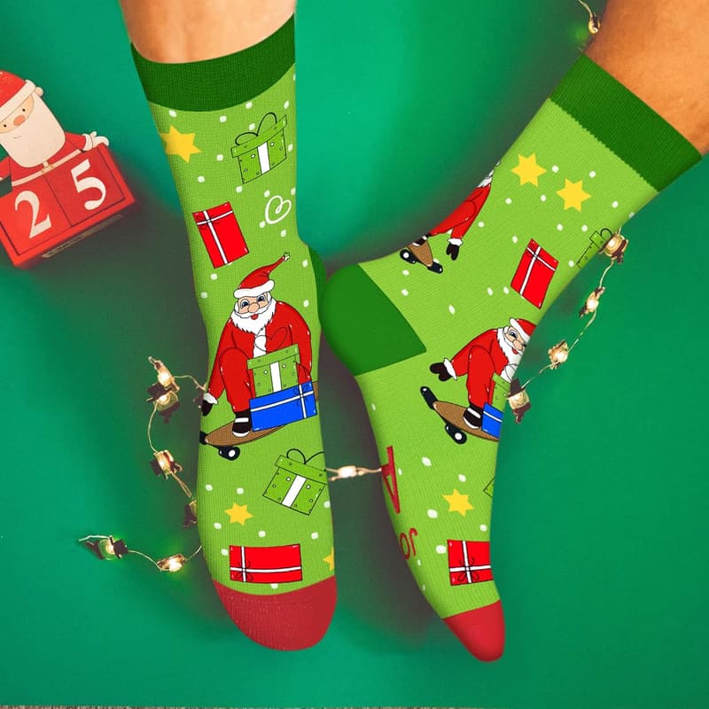 Christmas Novelty Socks for Men and Women - Fun Crew Gift