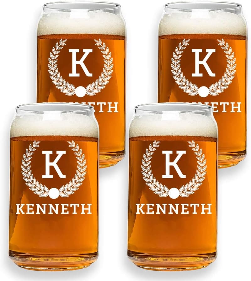 Engraved Beer Glasses - Personalized Gifts for Men & Couples