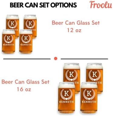 Engraved Beer Glasses - Personalized Gifts for Men & Couples