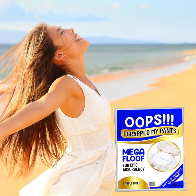 Funny Diaper Gag Gift for Adults - Over-The-Hill Poop Protection