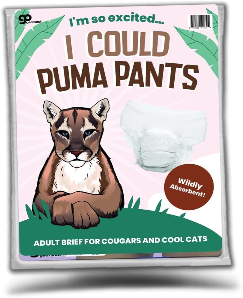 Funny Over-The-Hill Puma Pants Gag Gift for Adults