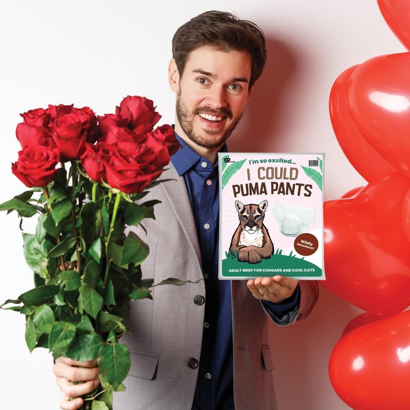 Funny Over-The-Hill Puma Pants Gag Gift for Adults