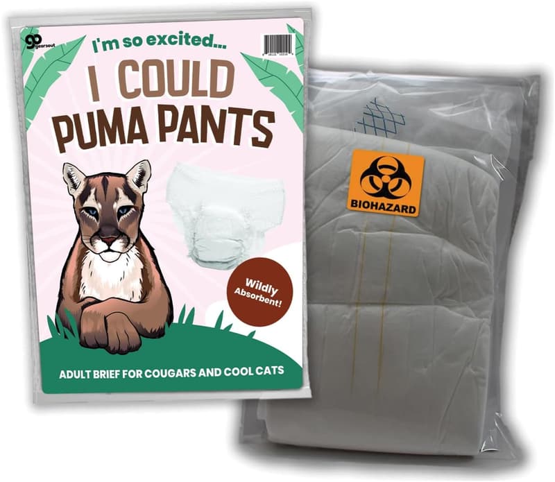 Funny Over-The-Hill Puma Pants Gag Gift for Adults