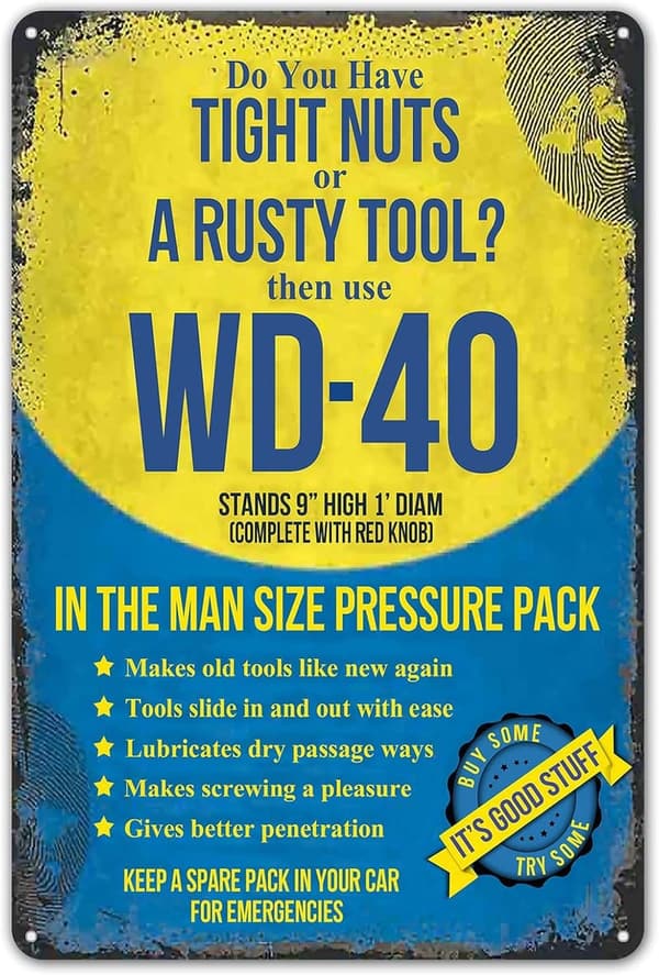 Vintage Metal Sign Wall Decor for Man Cave, 8 x 12 inches