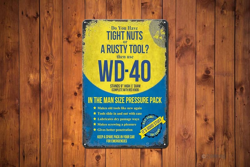 Vintage Metal Sign Wall Decor for Man Cave, 8 x 12 inches