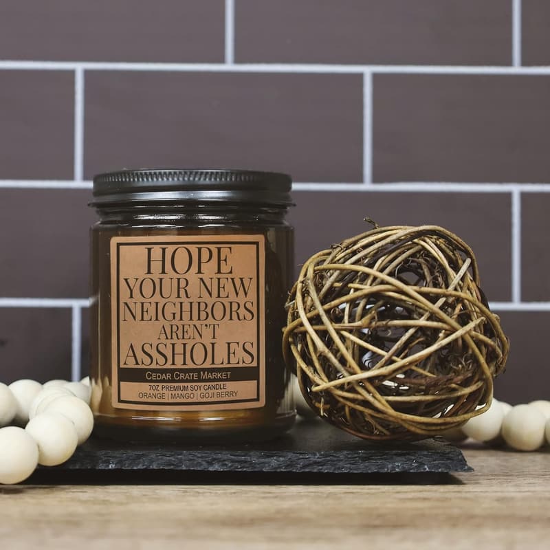 Housewarming Candle - Funny 100% Soy Wax Gift for Friends